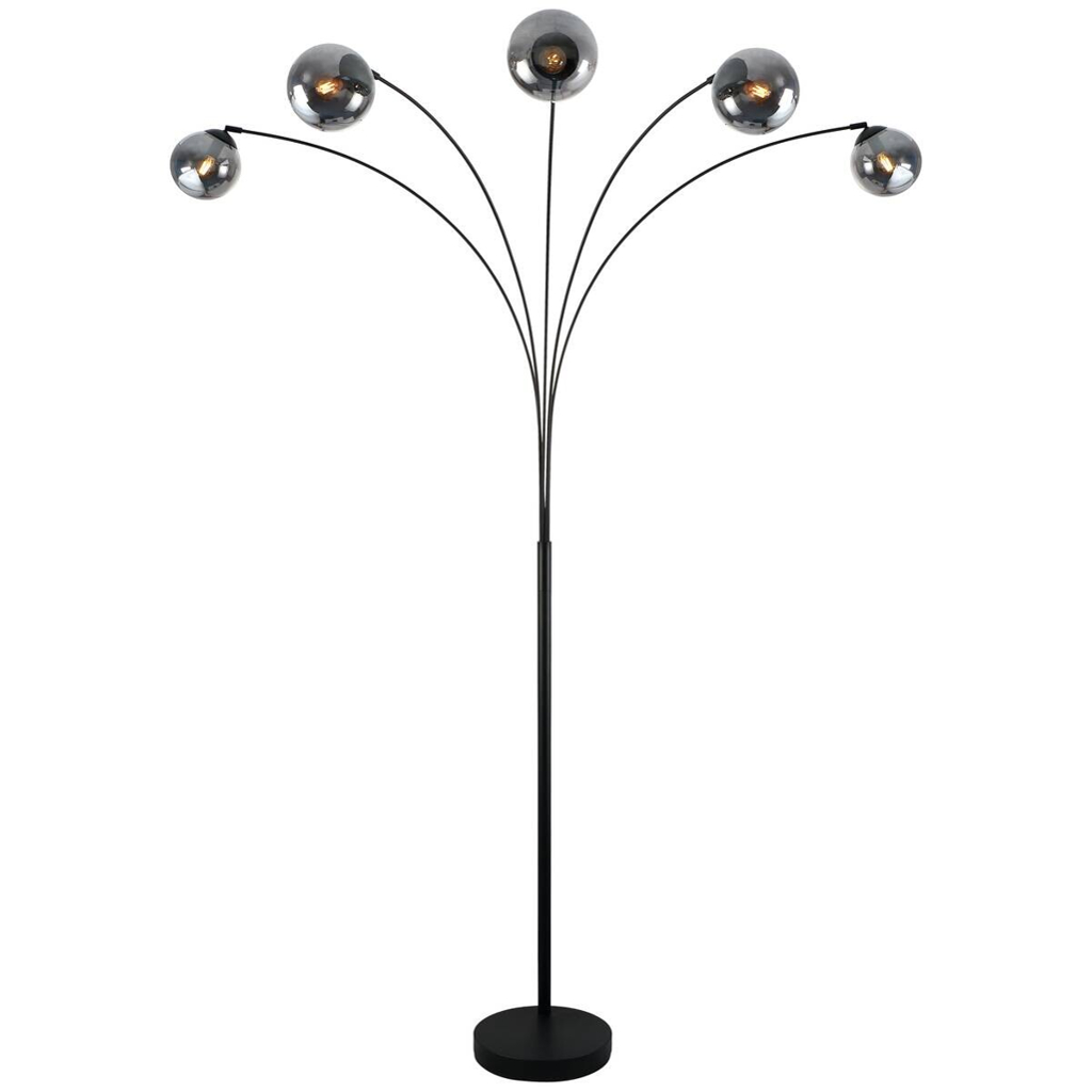 POCOline Stehlampe Akali
schwarz Metall B/H: ca. 170×210 cm E14 5 Brennstellen