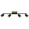 POCOline LED-Spot 4-flg. Akshan schwarz Metall B/H: ca. 73x10 cm 4 Brennstellen
