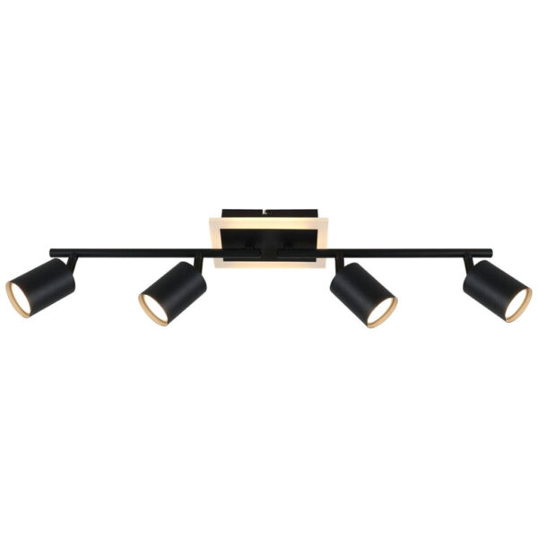 POCOline LED-Spot 4-flg. Akshan schwarz Metall B/H: ca. 73x10 cm 4 Brennstellen