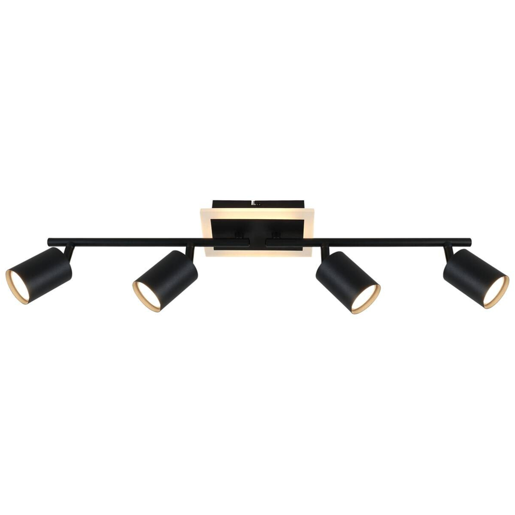 POCOline LED-Spot 4-flg. Akshan schwarz Metall B/H: ca. 73x10 cm 4 Brennstellen
