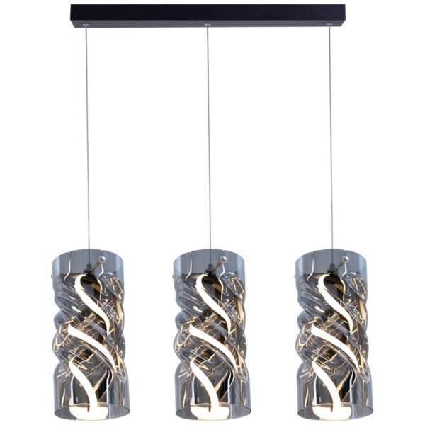 POCOline Pendelleuchte Isabella
schwarz Metall Glas PVC B/H/L: ca. 14x120x68 cm