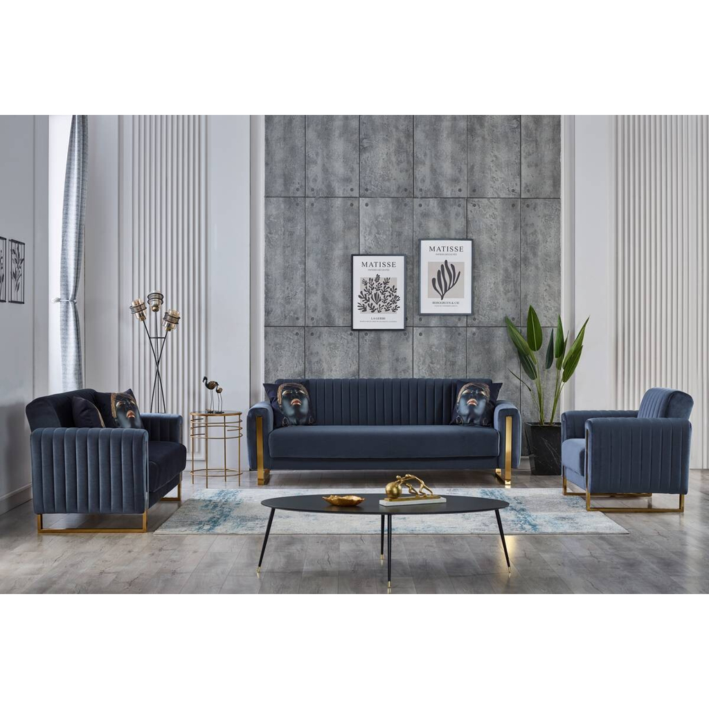 POCO Sofa 3-2-1 Bogota anthrazit Microfaser