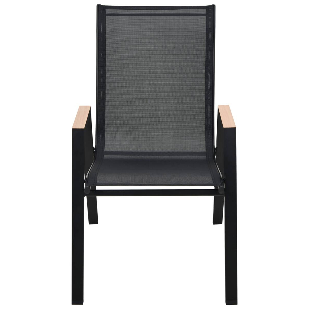 POCOline Stapelstuhl Bari schwarz Stahlrohr B/H/L: ca. 74x91x55 cm