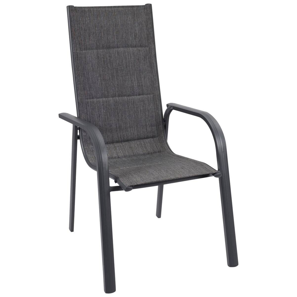 POCOline Stapelsessel Boston anthrazit Alu B/H/L: ca. 74x109x60 cm