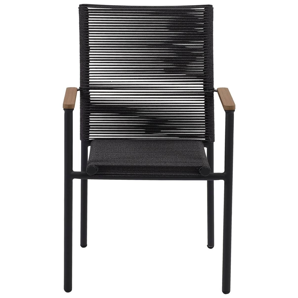 POCOline Gartenstuhl Turin dunkelgrau Webstoff B/H/L: ca. 60x87x56 cm