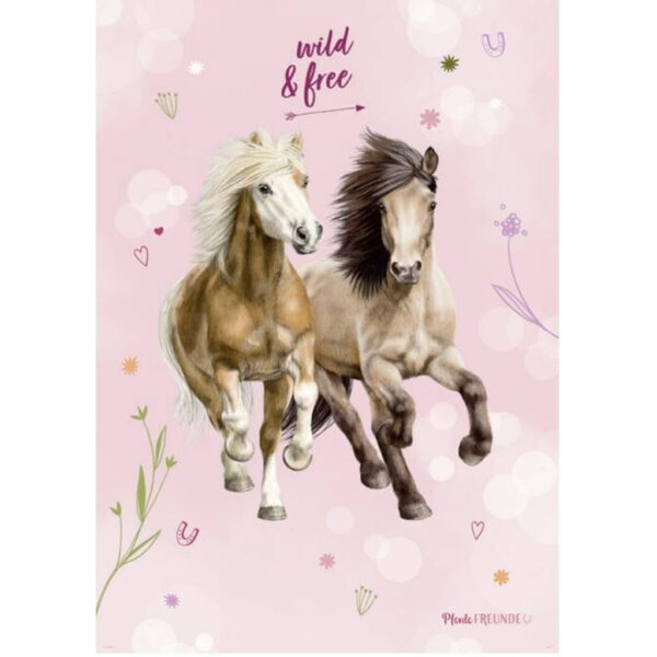 Pferde Freunde Kinderteppich
rosa B/L: ca. 80x120 cm