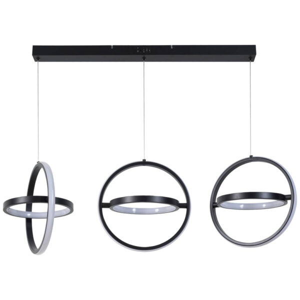 4025442340381 POCOline LED-Pendelleuchte Abby
schwarz Metall B/H/L: ca. 30x120x101 cm