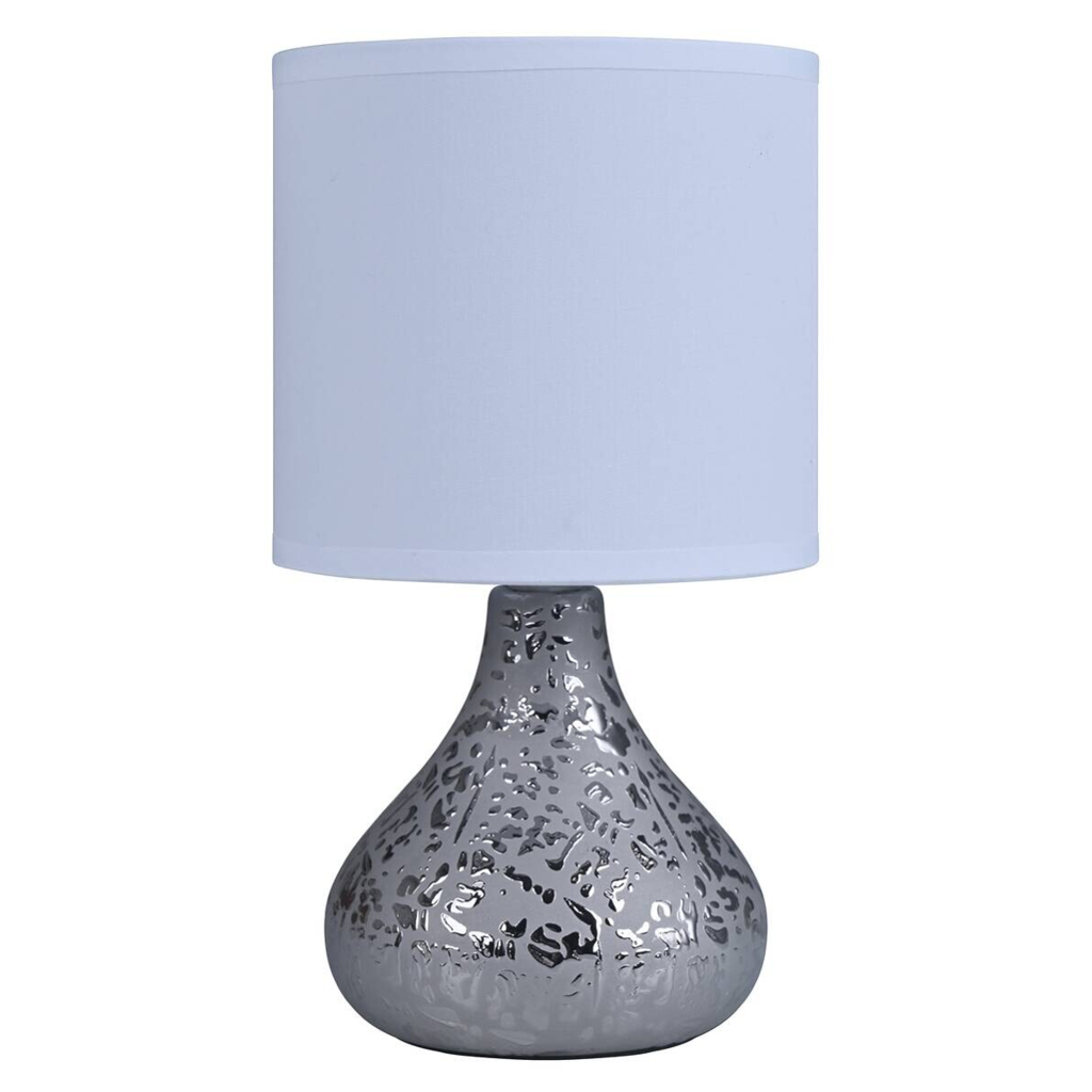 POCOline Keramik Tischleuchte Auri
silber Keramik B/H/L: ca. 14x25x14 cm E14 1 Brennstellen