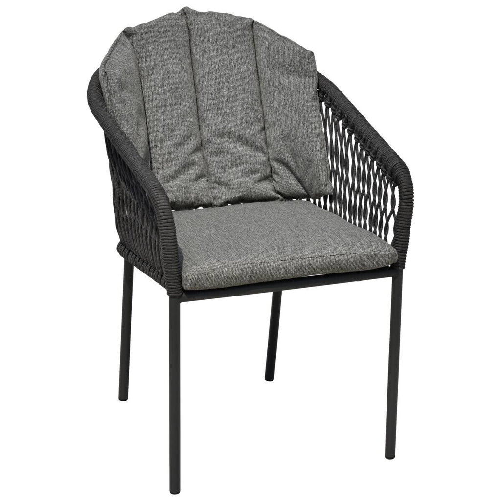 POCOline Gartenstuhl grau Webstoff B/H/L: ca. 68x79x58 cm