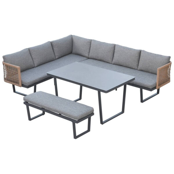 POCOline Gartensitzgruppe Cancun grau Alu POCOline Gartensitzgruppe Cancun grau Alu