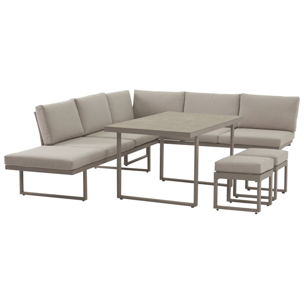 POCOline Gartensitzgruppe Tulum grau Glas