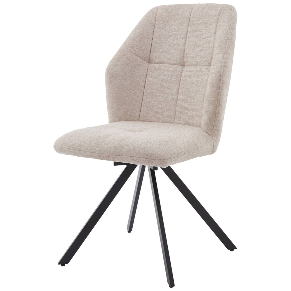 POCO Drehstuhl Lara beige schwarz Webstoff Metall