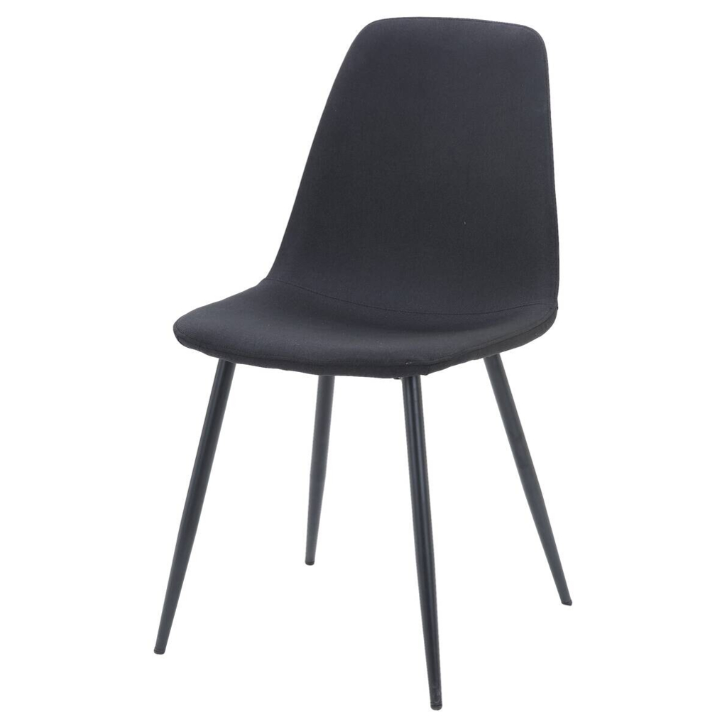 POCO Stuhl Pia schwarz Microfaser Metall