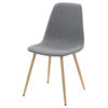POCO Stuhl Pia grau buche Microfaser Metall