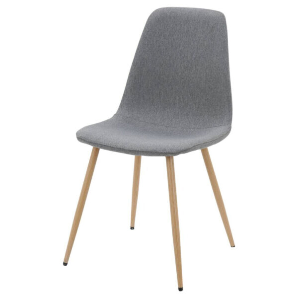 POCO Stuhl Pia grau buche Microfaser Metall