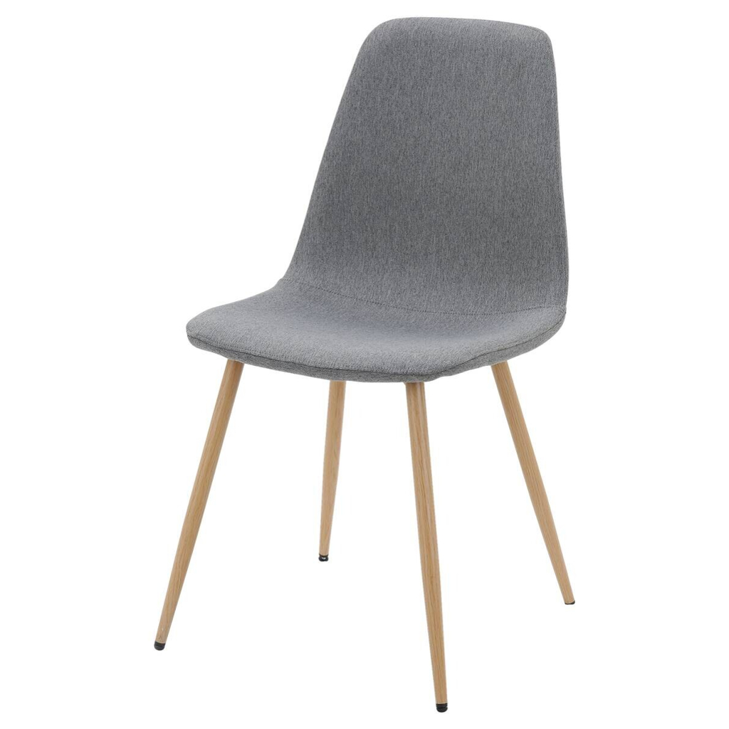POCO Stuhl Pia grau buche Microfaser Metall