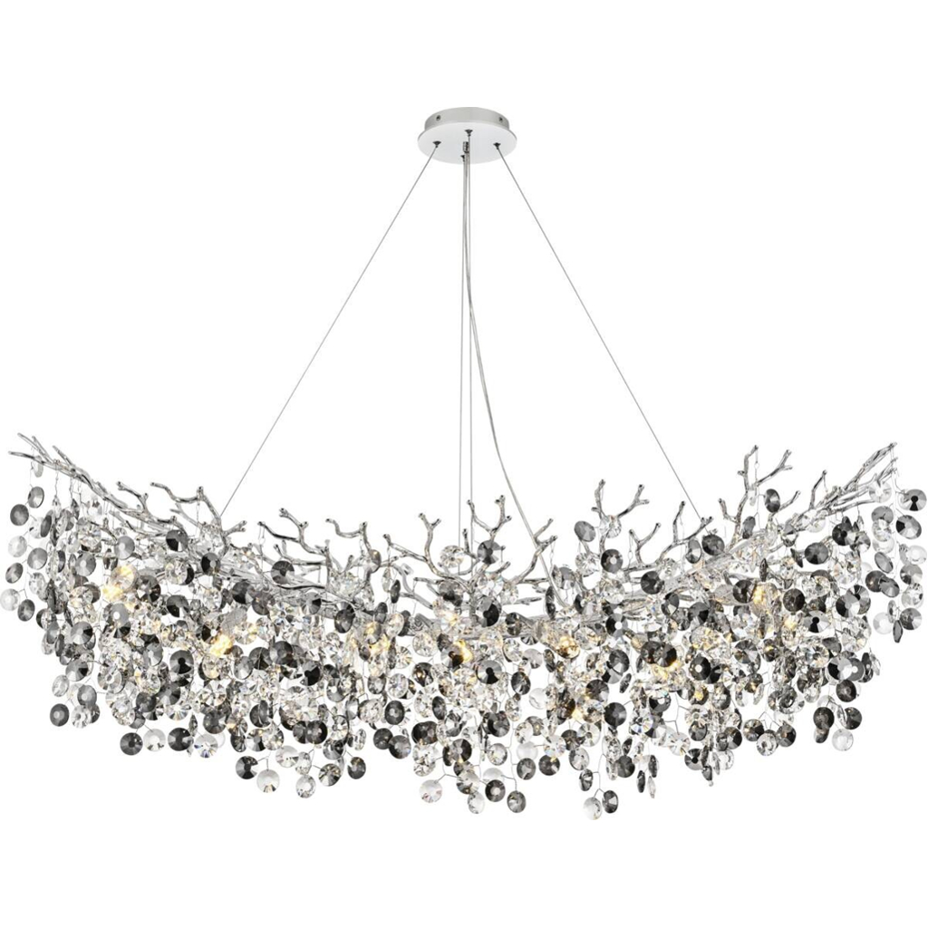 GLOBO Pendelleuchte Eleonore
Chrom Metall Acryl B/L: ca. 160×100 cm E14 10 Brennstellen