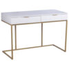 POCO Schreibtisch Jana weiß gold Optik B/H/T: ca. 112x76x52 cm