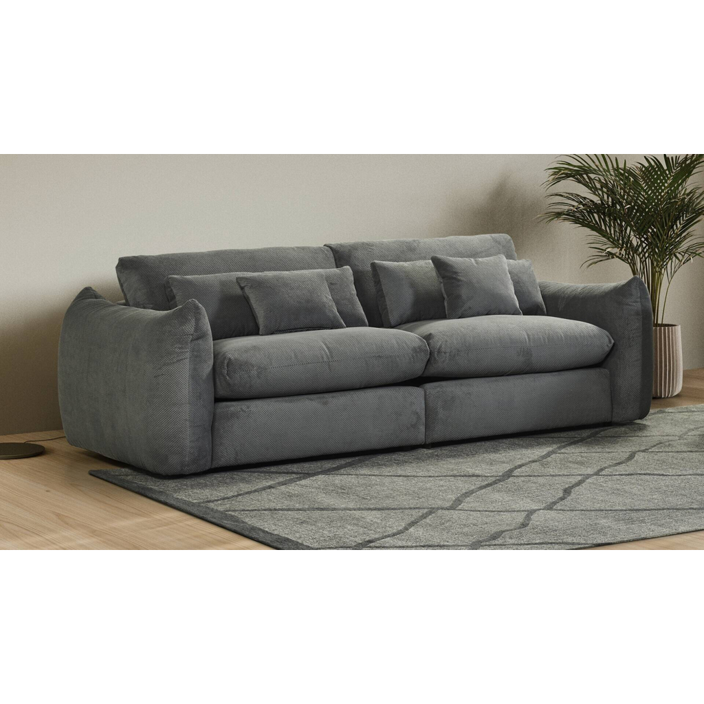 POCO Big Sofa Glenn grau Microfaser B/H/T: ca. 259x87x124 cm
