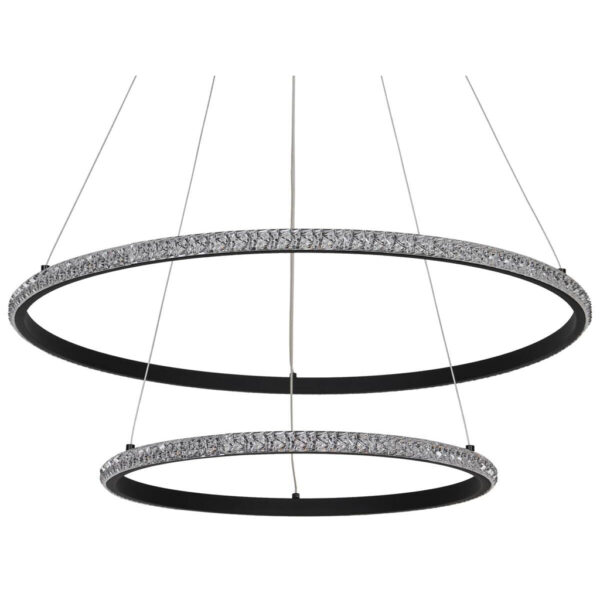 4025442350014 POCOline LED-Pendelleuchte Aletta
schwarz Metall Acryl H/D: ca. 120x60 cm