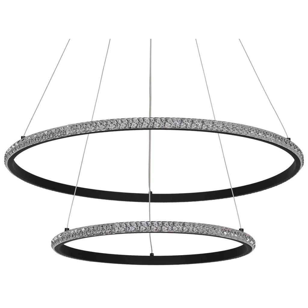 POCOline LED-Pendelleuchte Aletta
schwarz Metall Acryl H/D: ca. 120×60 cm