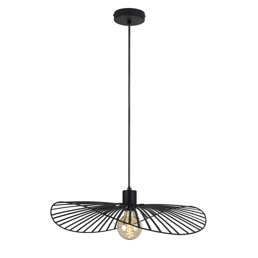 POCOline Pendelleuchte Mabel
schwarz Metall H/D: ca. 120×50 cm E27 1 Brennstellen