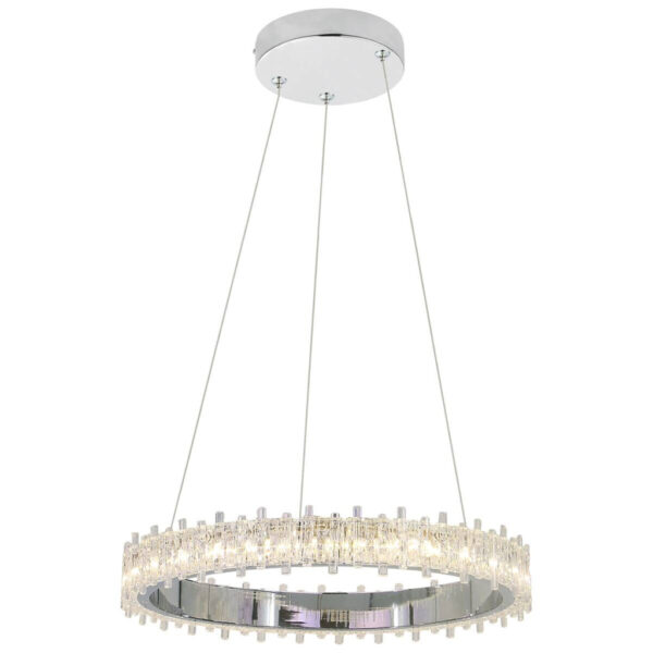 POCOline LED-Pendelleuchte Aurora Chrom Metall Acryl – verschiedene Größen