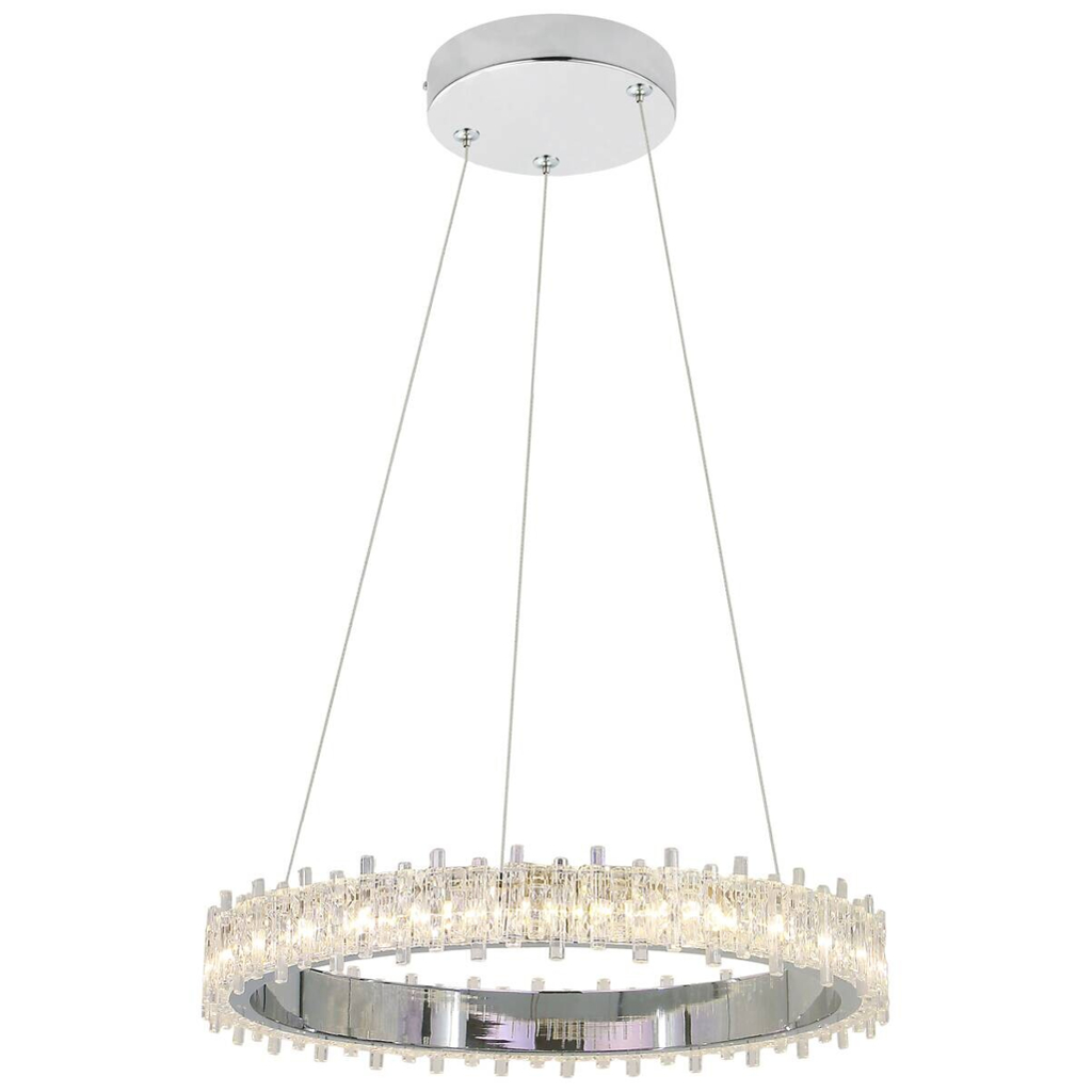 POCOline LED-Pendelleuchte Aurora Chrom Metall Acryl – verschiedene Größen