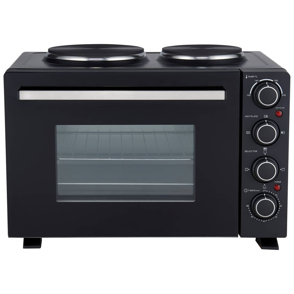 POCOline Mini-Backofen silber Glas B/H/L: ca. 42,6x35,7x51,1 cm ca. 30 l