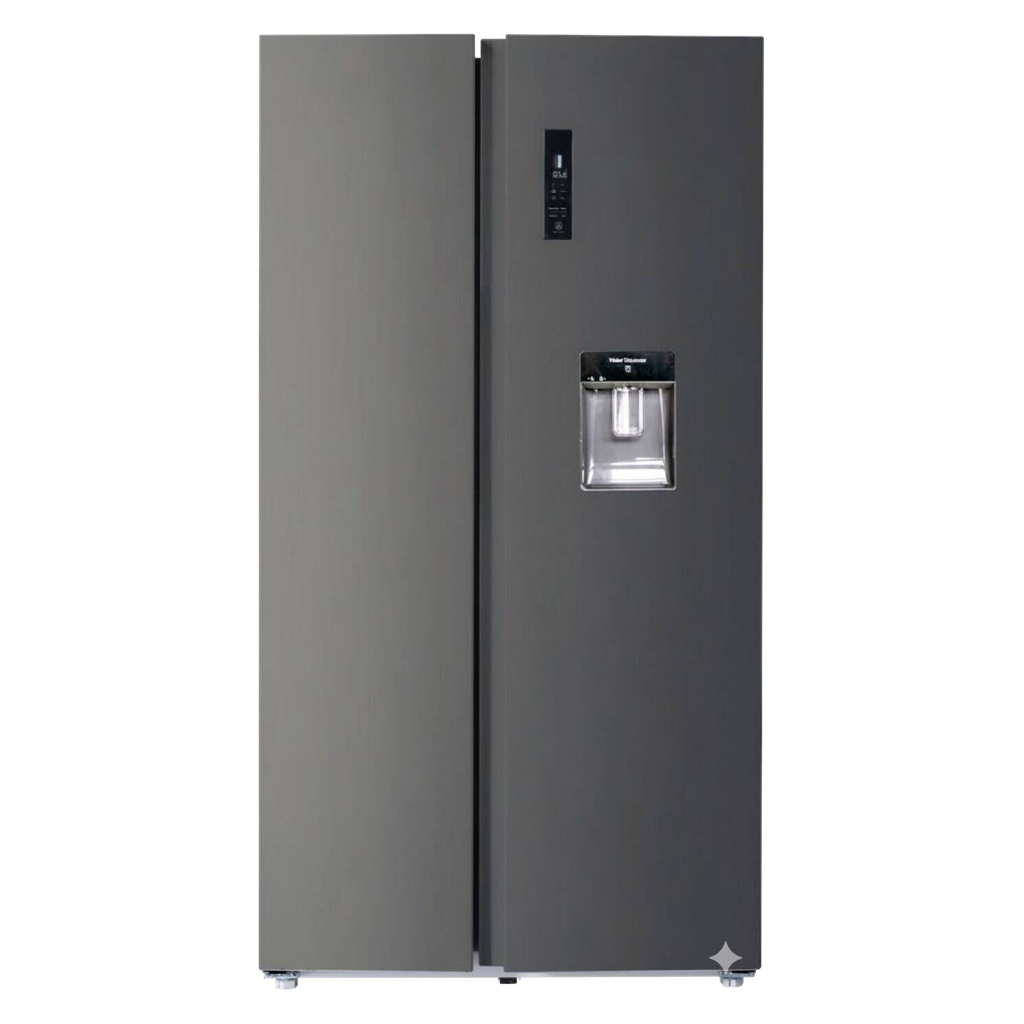 POCOline Side-by-Side SBS177-559 DDIXNFWDD dark Inox B/H/T: ca. 91,2x177x70,4 cm