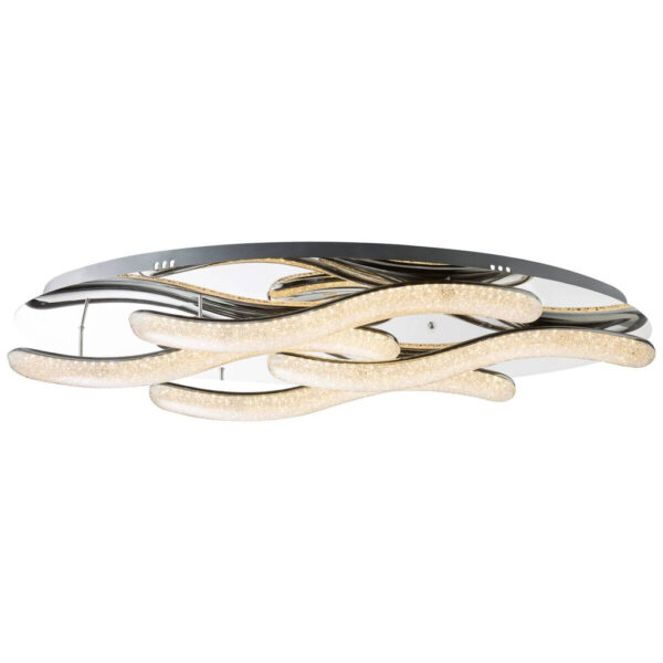 POCOline LED-Deckenleuchte Lio Chrom Metall Acryl B/H/L: ca. 32x12,5x75 cm
