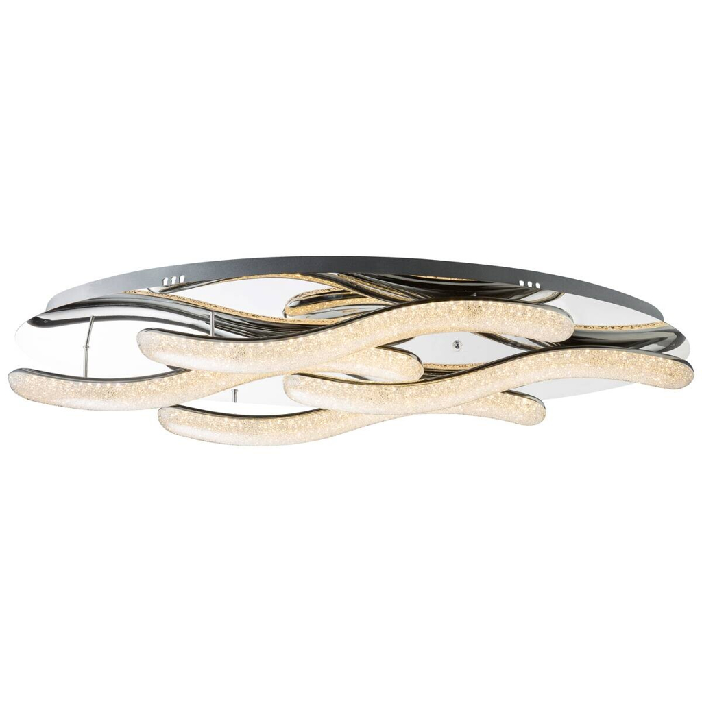 POCOline LED-Deckenleuchte Lio Chrom Metall Acryl B/H/L: ca. 32x12,5x75 cm