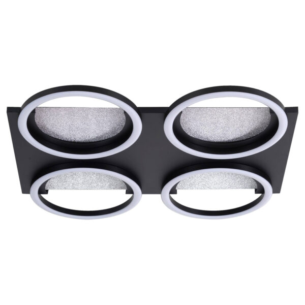 POCOline LED-Deckenleuchte Arietty schwarz Metall Kunststoff B/H/L: ca. 44,5x7x48 cm POCOline LED-Deckenleuchte Arietty schwarz Metall Kunststoff B/H/L: ca. 44,5x7x48 cm