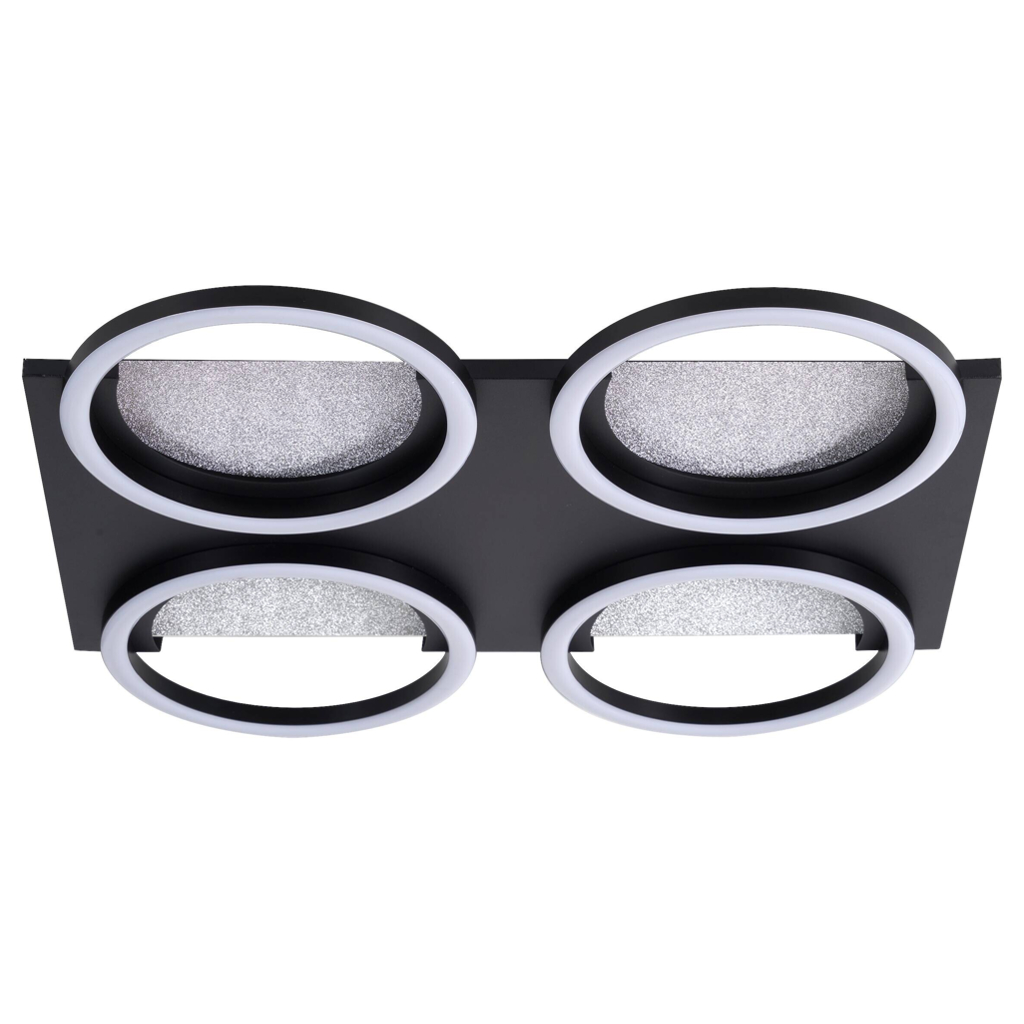POCOline LED-Deckenleuchte Arietty schwarz Metall Kunststoff B/H/L: ca. 44,5x7x48 cm