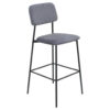 POCO Barhocker MIKA grau Samt B/H/T: ca. 48,5x111x50 cm
