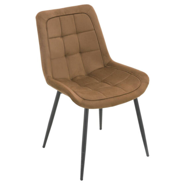POCO Stuhl KIRA braun Samtoptik B/H/T: ca. 59,5x82,5x49 cm