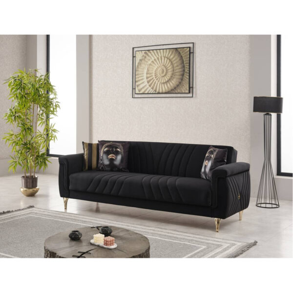 POCO Schlafsofa Lozan schwarz Microfaser B/H/T: ca. 230x86x84 cm POCO Schlafsofa Lozan schwarz Microfaser B/H/T: ca. 230x86x84 cm