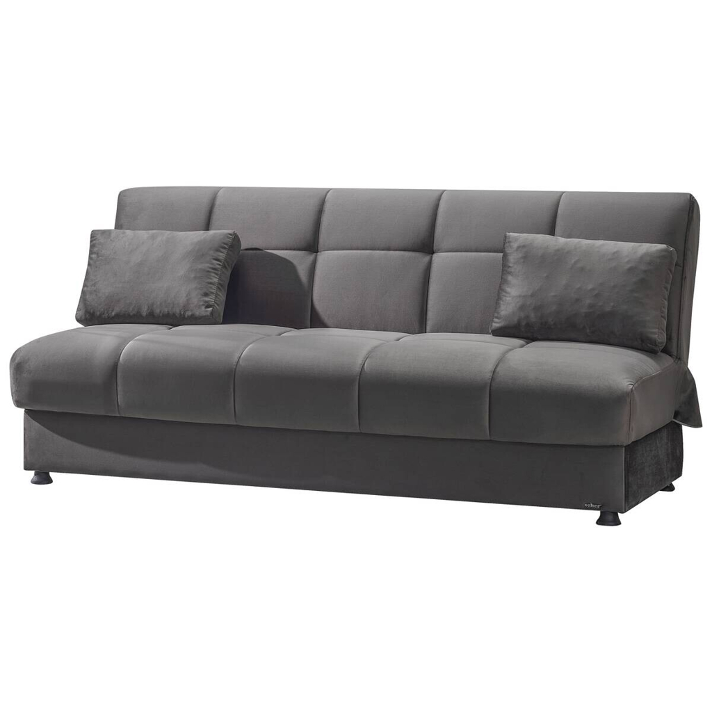 POCO Schlafsofa Alonso grau Microfaser B/H/T: ca. 196x89x83 cm