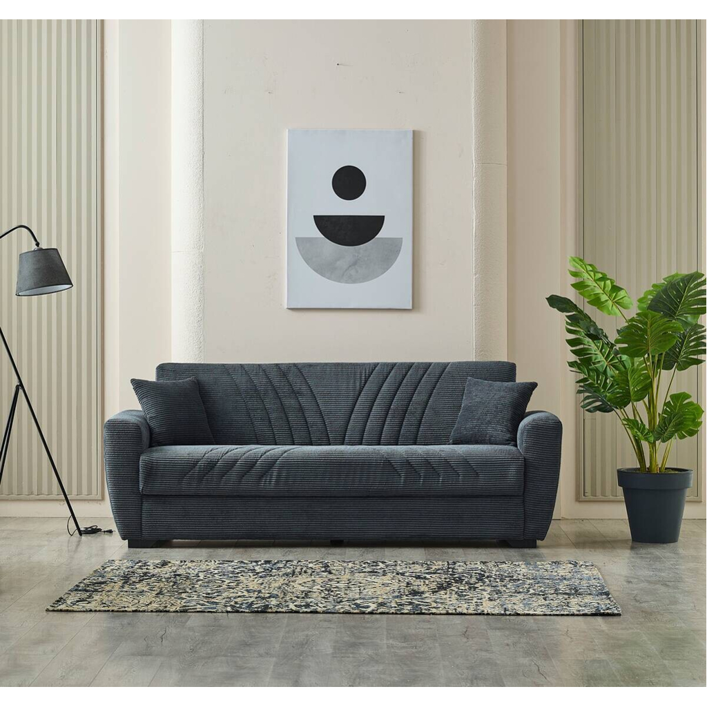POCO Schlafsofa Alanya grau Microfaser B/H/T: ca. 227x91x83 cm