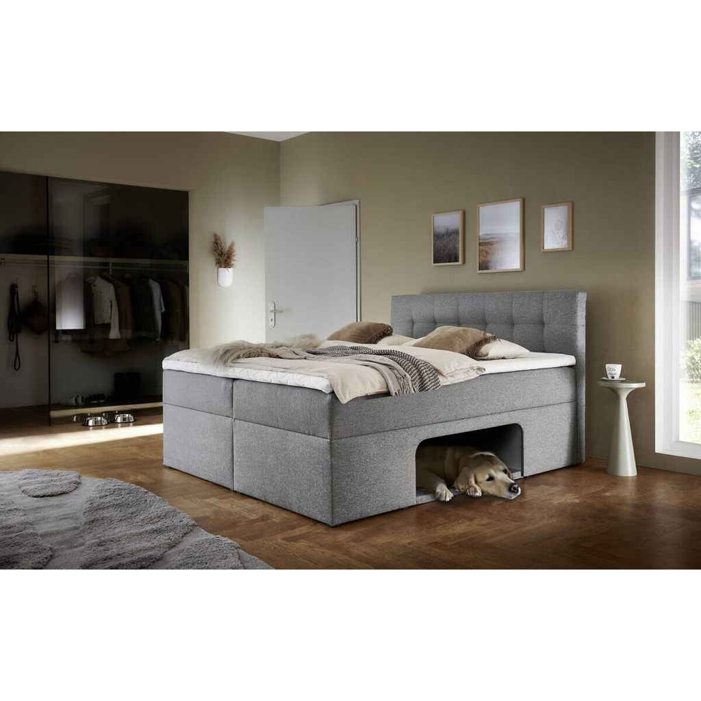 POCO Boxbett Petty II hellgrau Liegefläche B/L: ca. 180x200 cm
