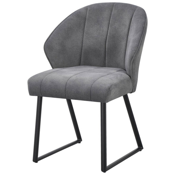 POCO Stuhl Sven grau Microfaser B/H/T: ca. 56,5x80x60 cm