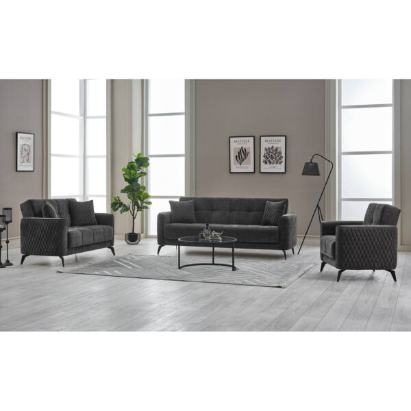 POCO Sofa 3-2-1 Lendor grau Webstoff