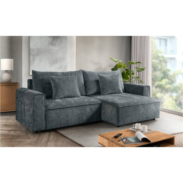 POCO Ecksofa mit Bettfunktion und Bettkasten dunkelgrau Microfaser B/T: ca. 269x147 cm POCO Ecksofa mit Bettfunktion und Bettkasten dunkelgrau Microfaser B/T: ca. 269x147 cm