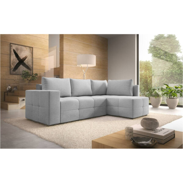 POCO Ecksofa mit Bettfunktion und Bettkasten hellgrau Flachgewebe B/T: ca. 238x167 cm POCO Ecksofa mit Bettfunktion und Bettkasten hellgrau Flachgewebe B/T: ca. 238x167 cm