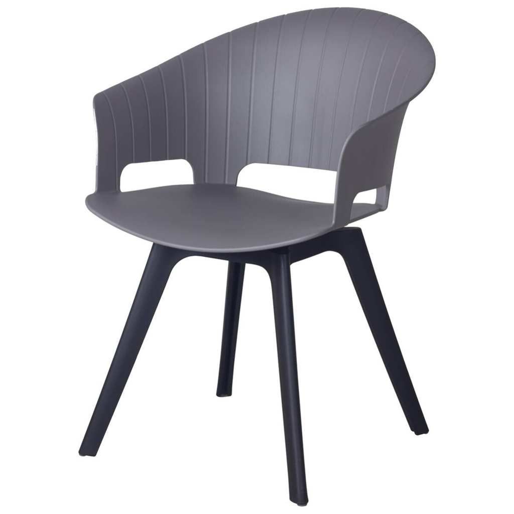 POCO Drehstuhl Birte grau schwarz Kunststoff B/H/T: ca. 52x82x55 cm