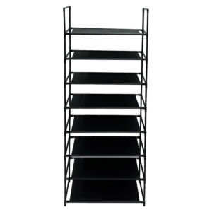 Schuhregal schwarz Metall B/H/L: ca. 60x104x28 cm