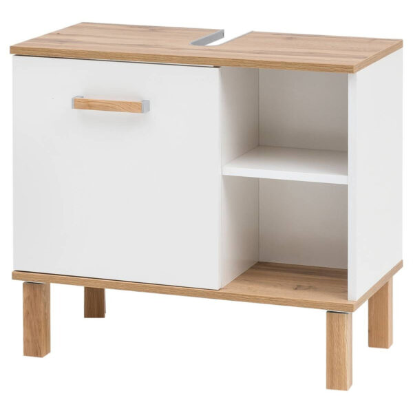 4027181107126 Waschbeckenunterschrank Padua
weiß glanz Eiche Landhaus Nachbildung B/H/T: ca. 65,2x60,1x35 cm
