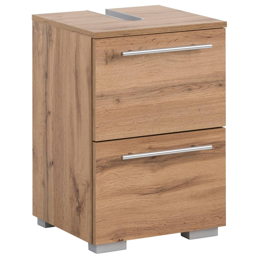Waschbeckenunterschrank Carlos
Eiche Landhaus Nachbildung B/H/T: ca. 40,2×59,1×35 cm