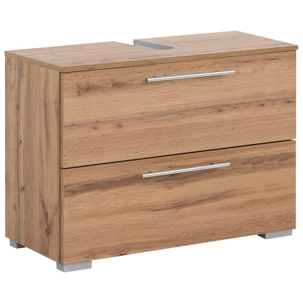 Waschbeckenunterschrank Carlos
Eiche Landhaus Nachbildung B/H/T: ca. 80,2×59,1×35 cm