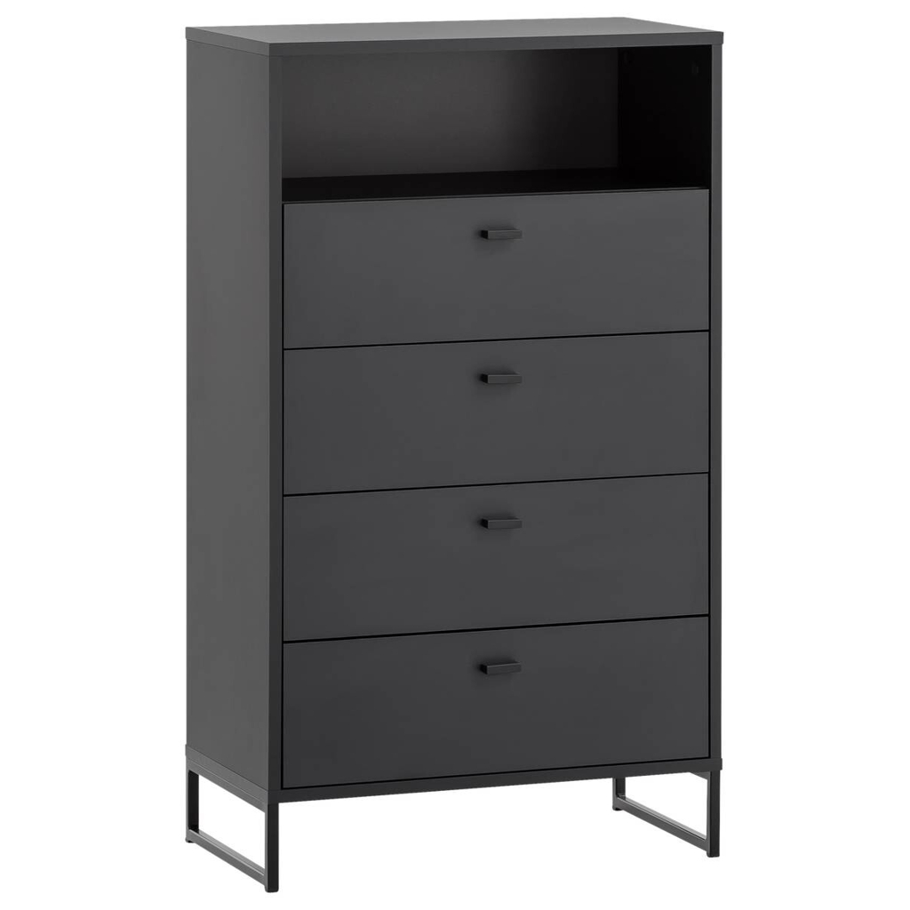 Möbelpartner Midischrank Janne schwarz matt B/H/T: ca. 60,2x103,9x33 cm